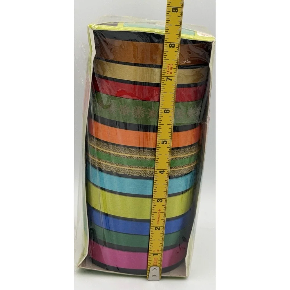 3M Sasheen Ribbon Holly Tie 11 Ribbons Multi Color 160 Feet New Vintage